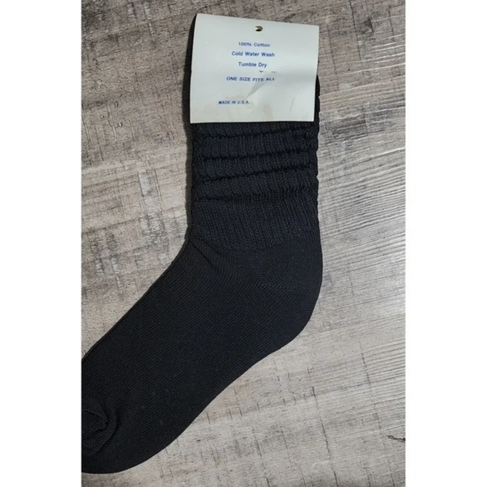 (LOT 4) Vintage Slouch Women's Scrunch Socks Black/White/Terracotta (One Size)